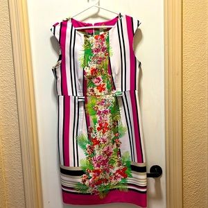 FLORAL STRIPED DRESS